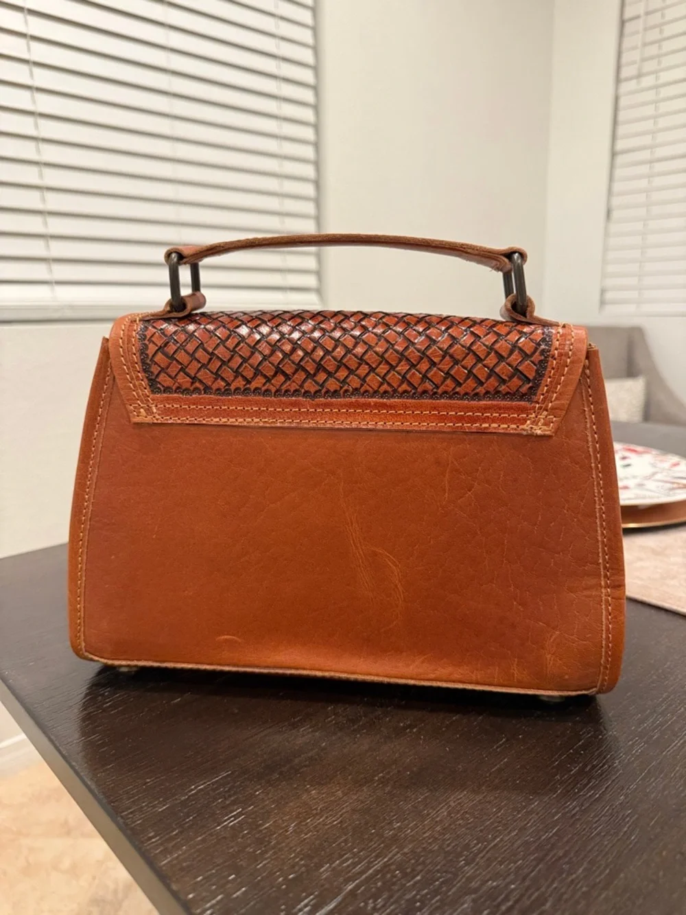 Leather handcrafted western bag - Picture 3 of 8
